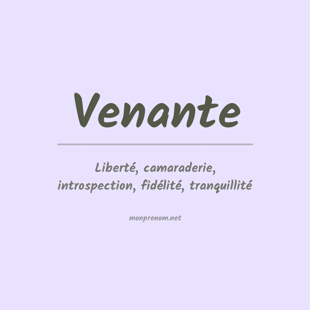 Prénom Venante