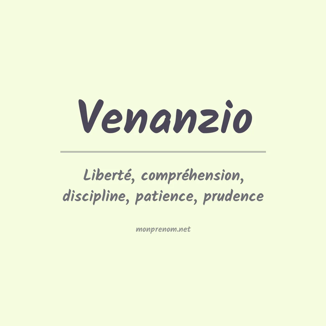 Signification du prénom Venanzio