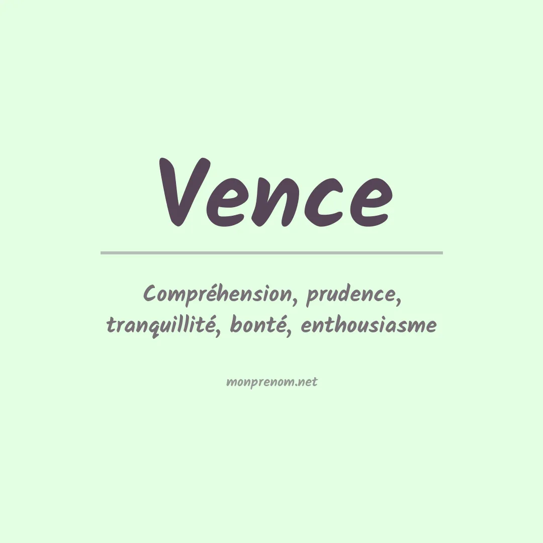 Signification du prénom Vence