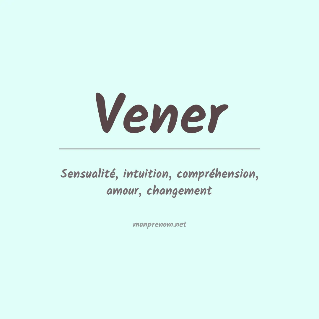 Prénom Vener