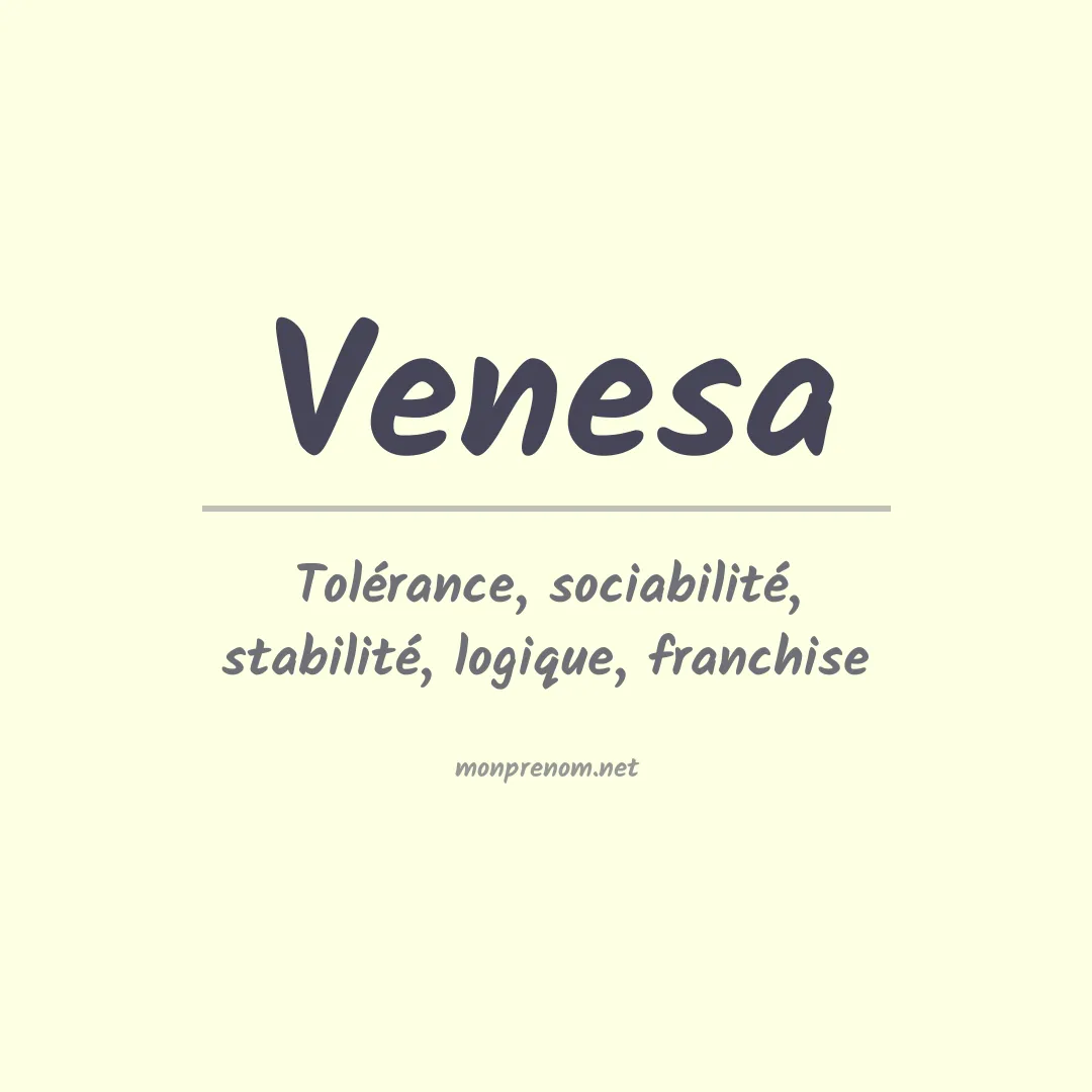 Signification du prénom Venesa