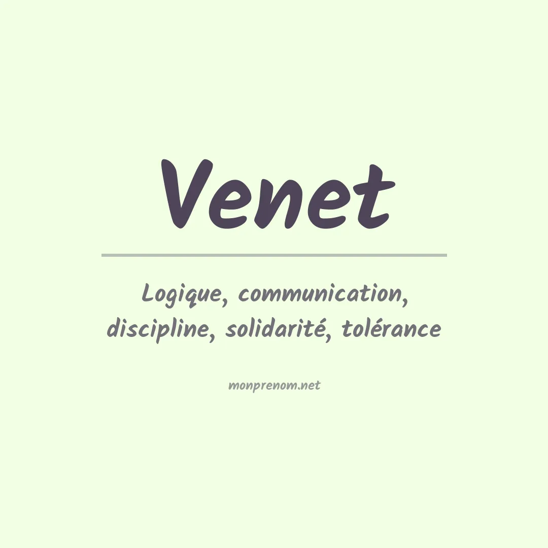 Signification du prénom Venet