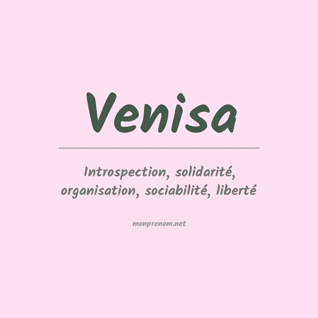 Signification du prénom Venisa