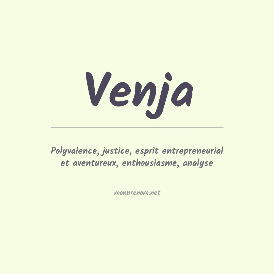 Signification du prénom Venja