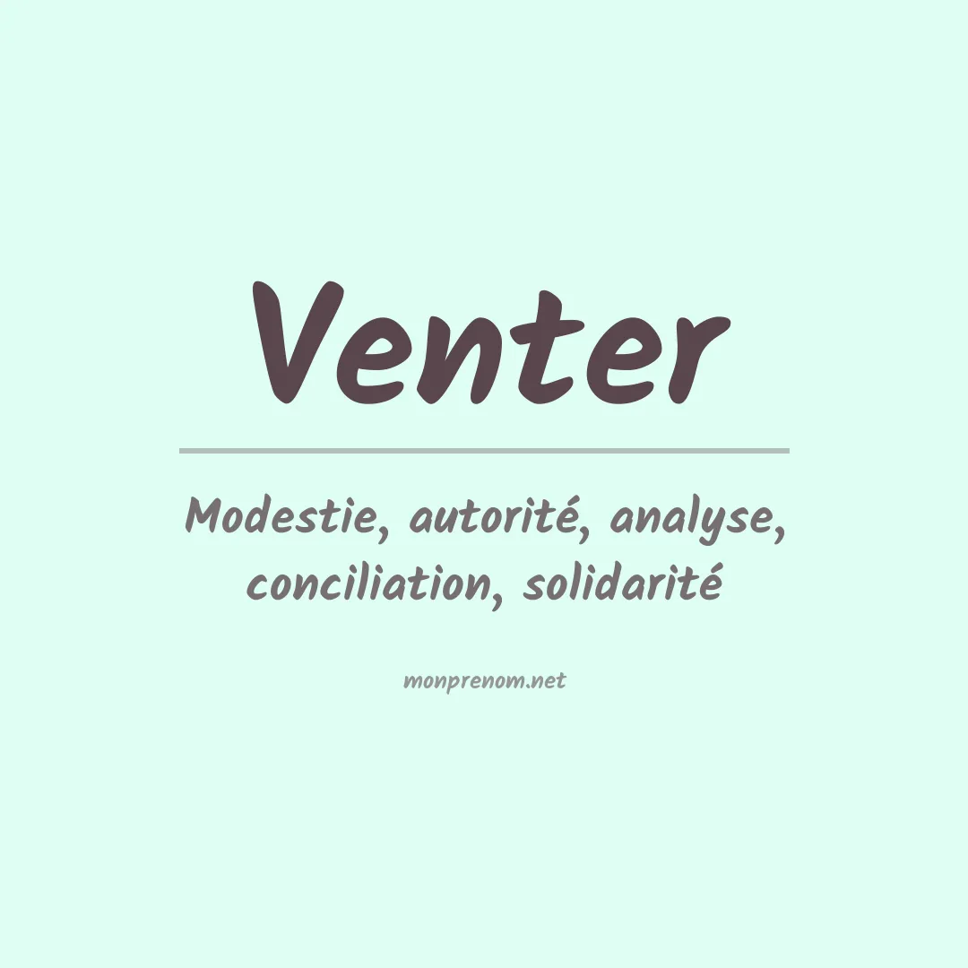 Prénom Venter