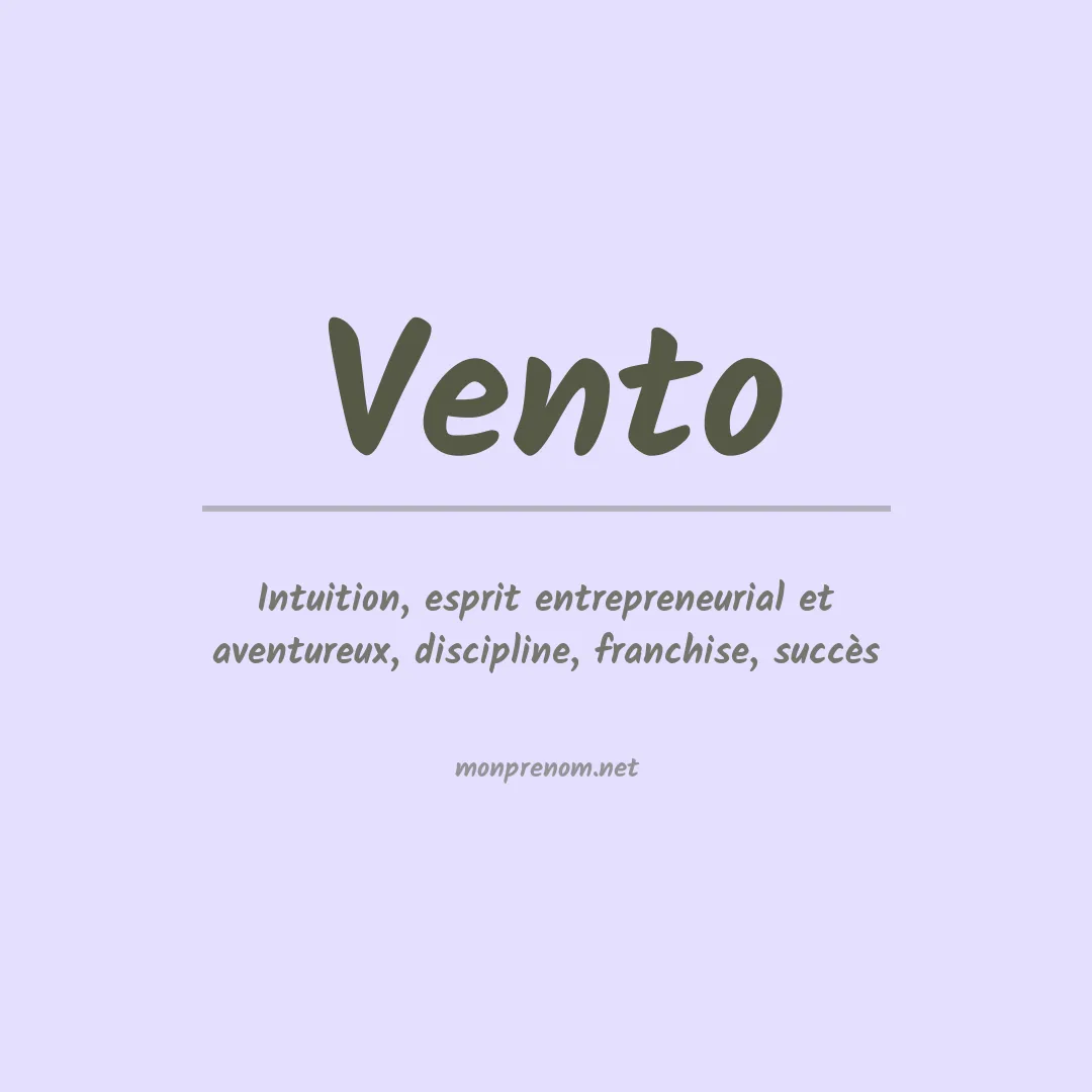 Prénom Vento