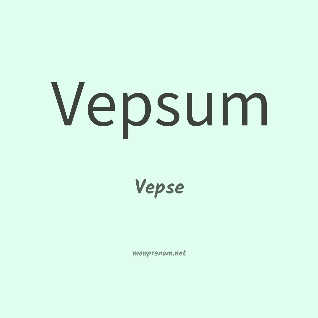 Vepse en chinois