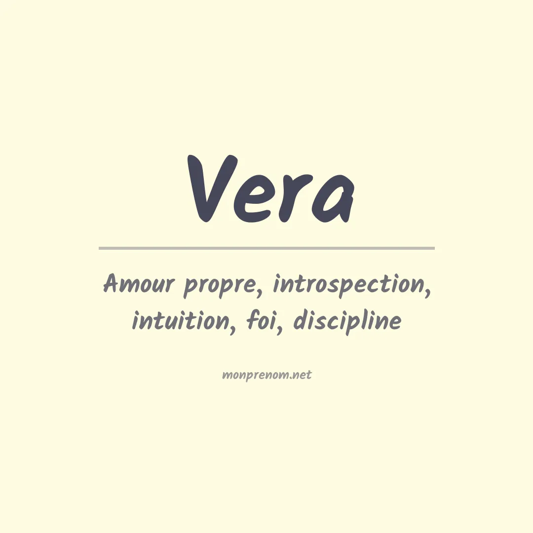 Prénom Vera