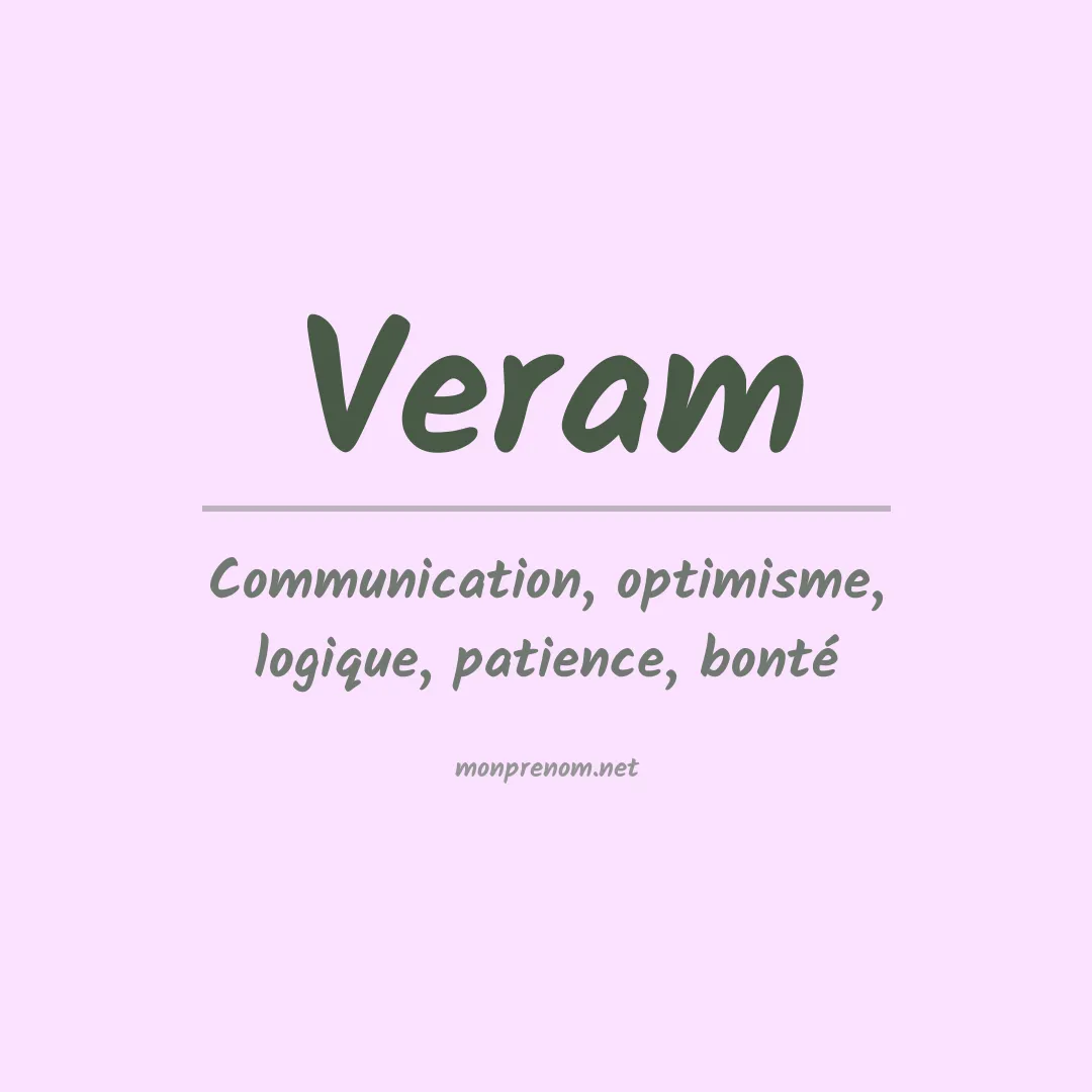 Signification du prénom Veram