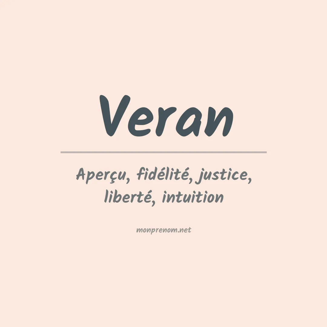 Signification du prénom Veran
