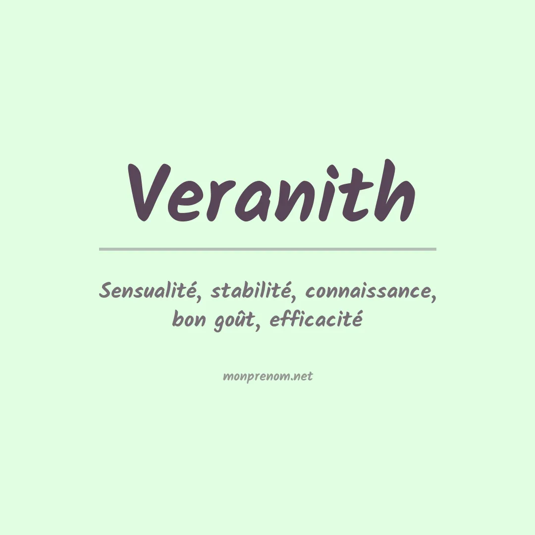 Signification du prénom Veranith