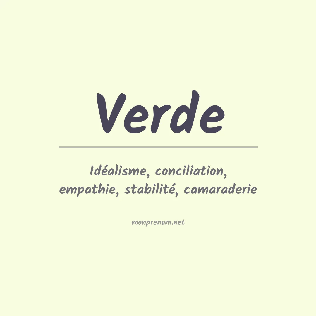 Prénom Verde