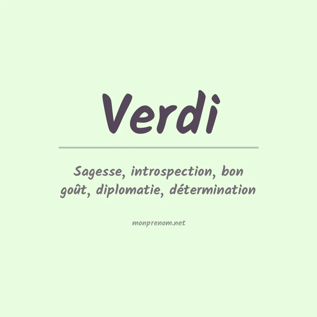 Prénom Verdi