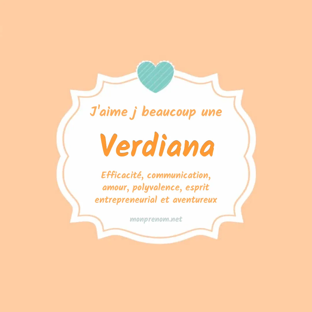 J'aime beaucoup Verdiana
