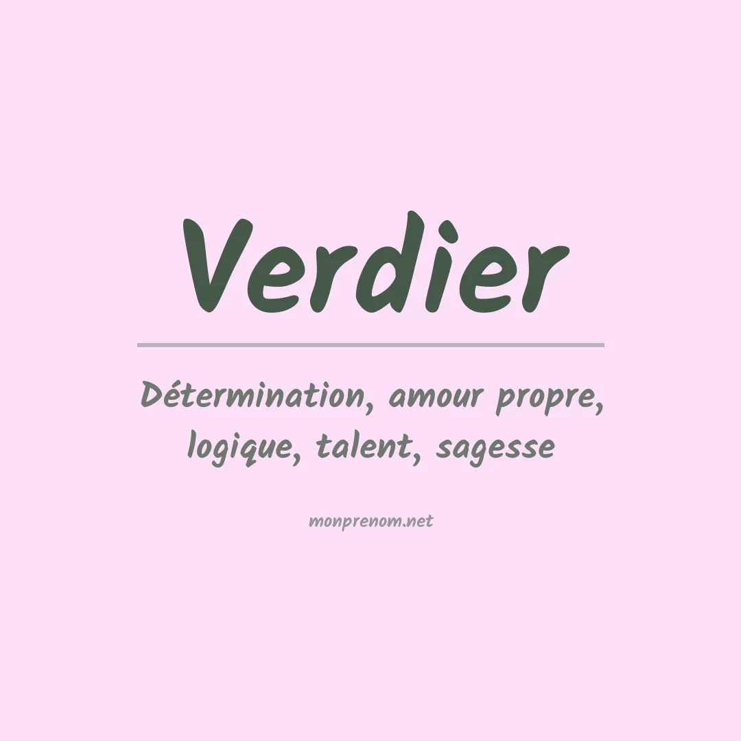 Prénom Verdier