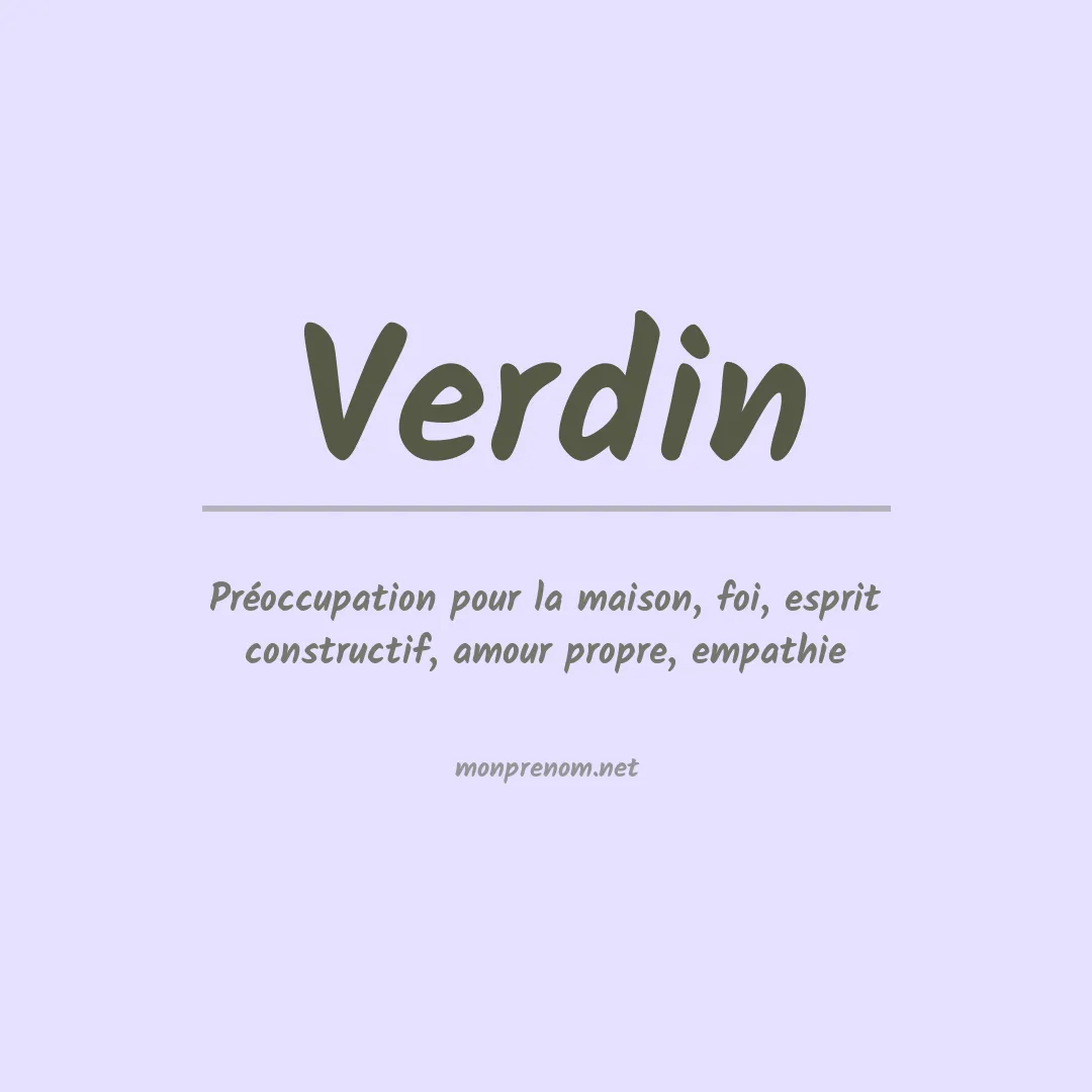Prénom Verdin