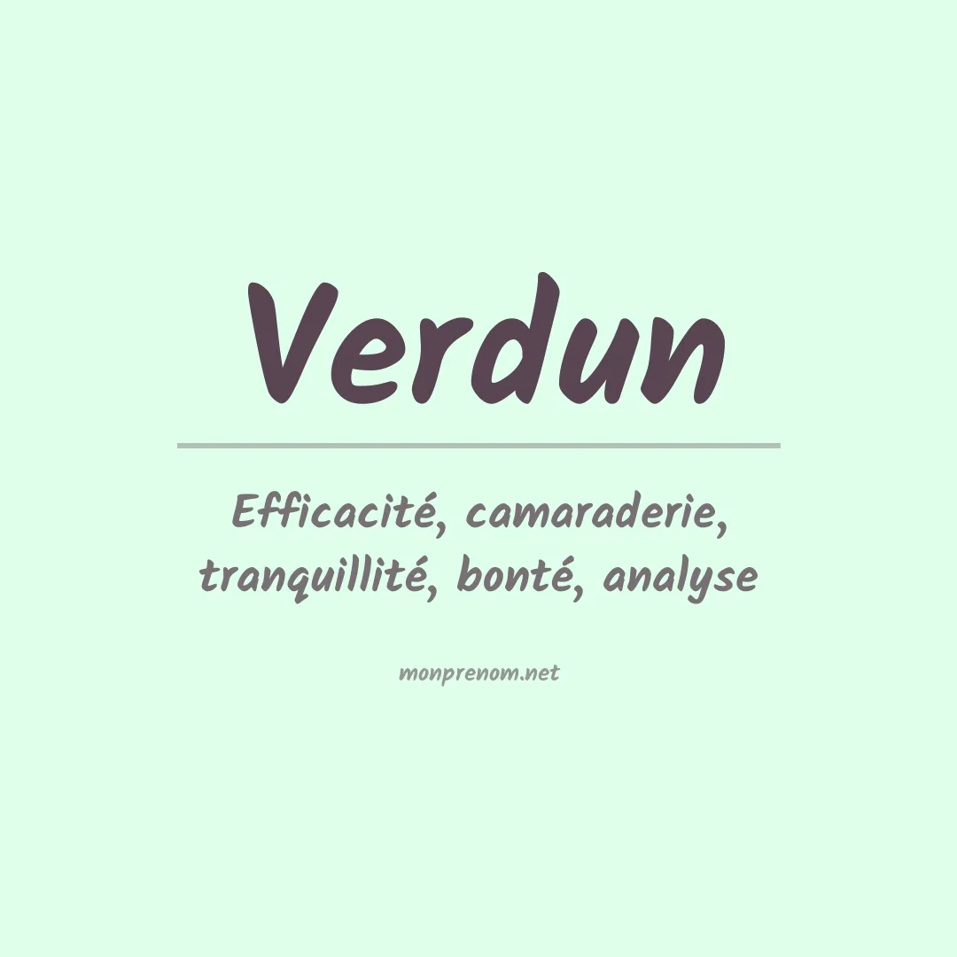 Prénom Verdun