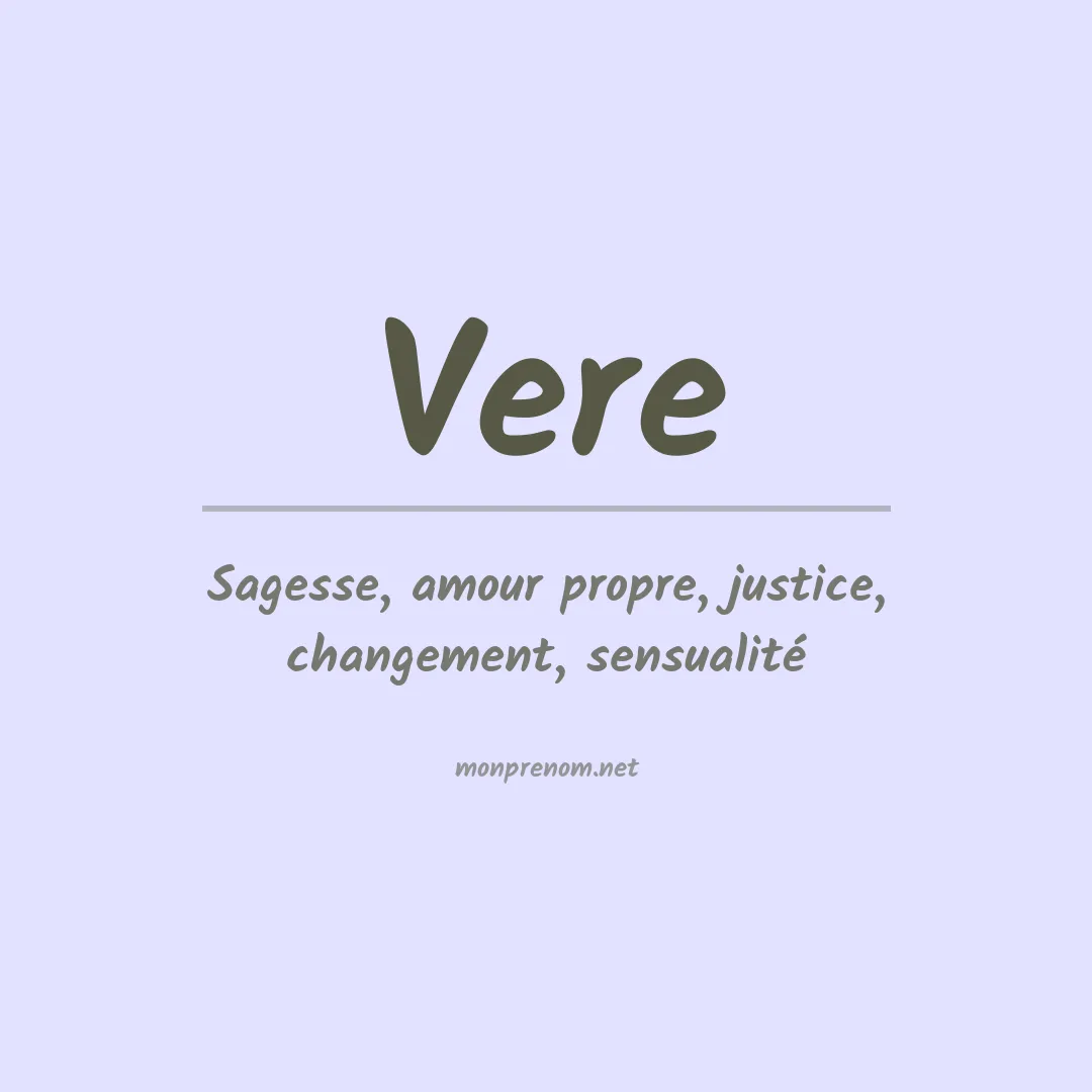 Prénom Vere