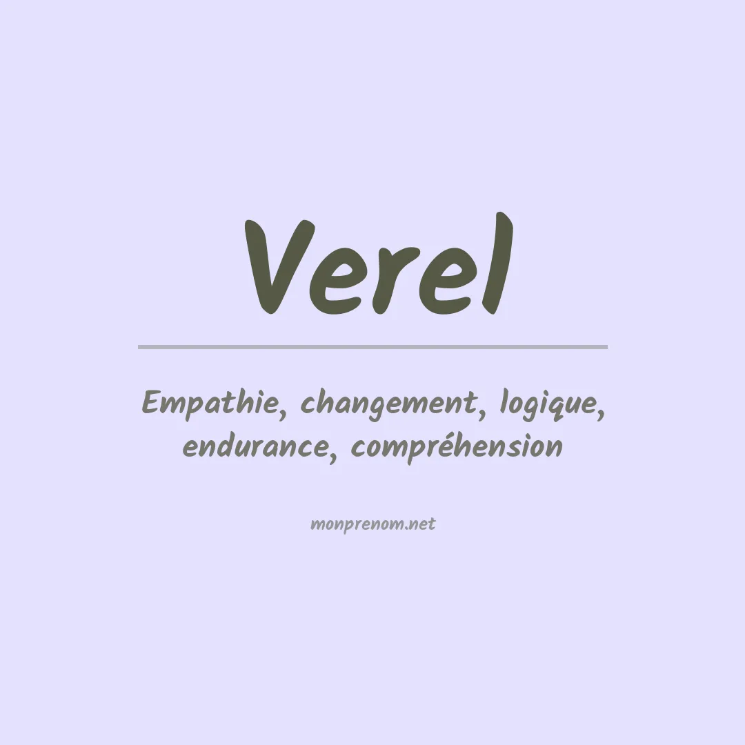 Signification du prénom Verel