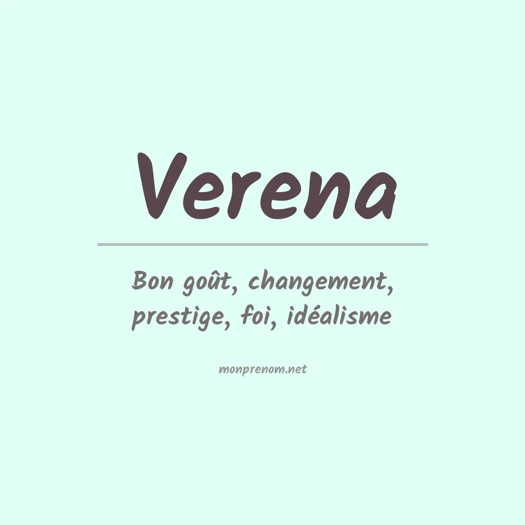 Signification du prénom Verena