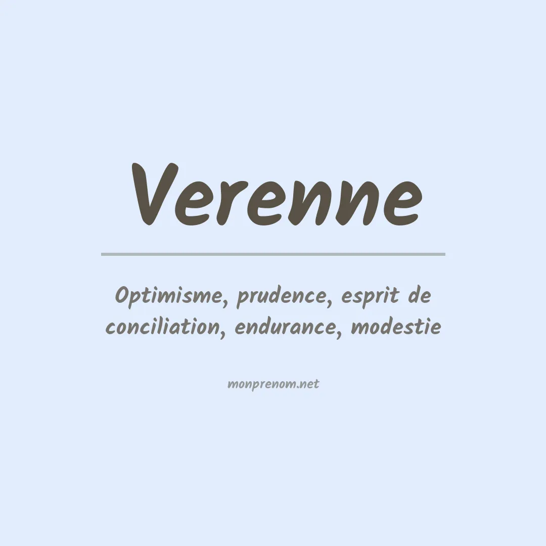Signification du prénom Verenne