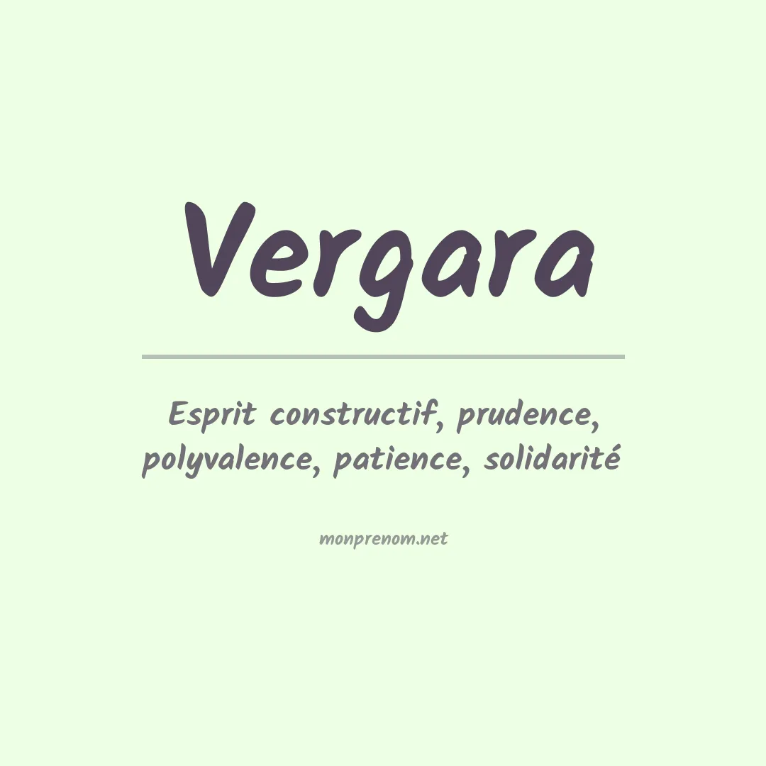 Prénom Vergara