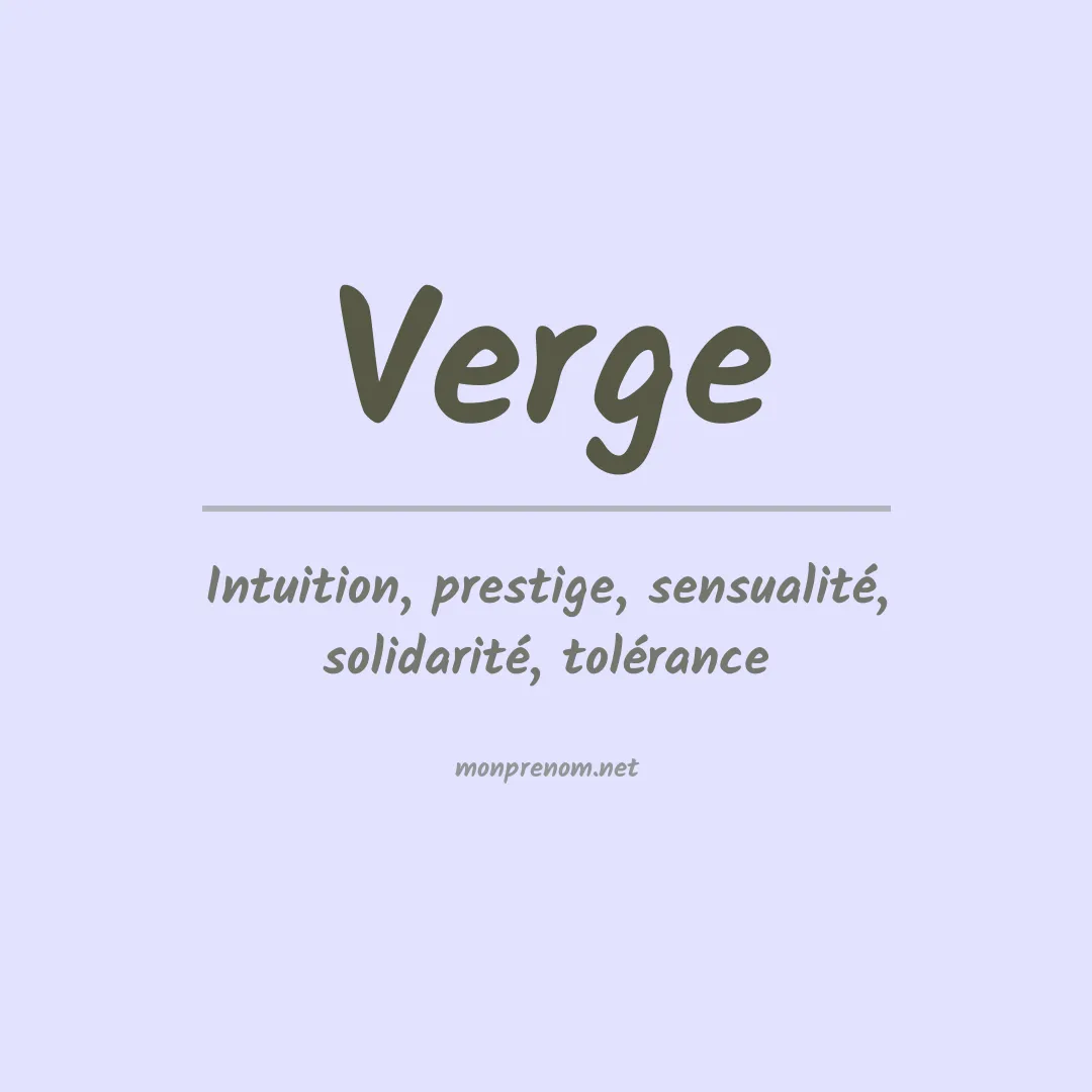 Prénom Verge