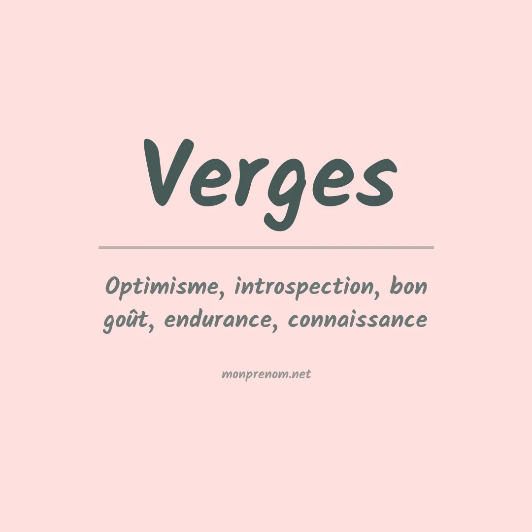 Prénom Verges