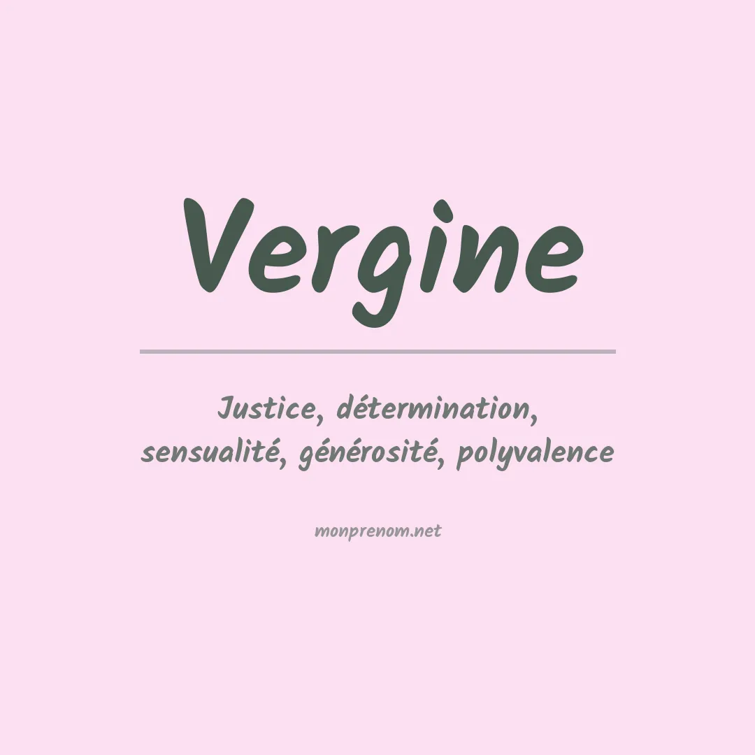Signification du prénom Vergine