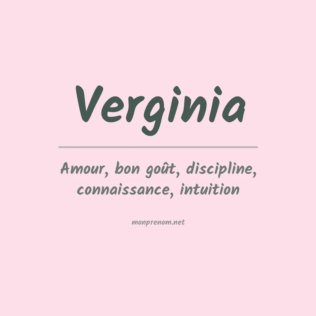 Signification du prénom Verginia