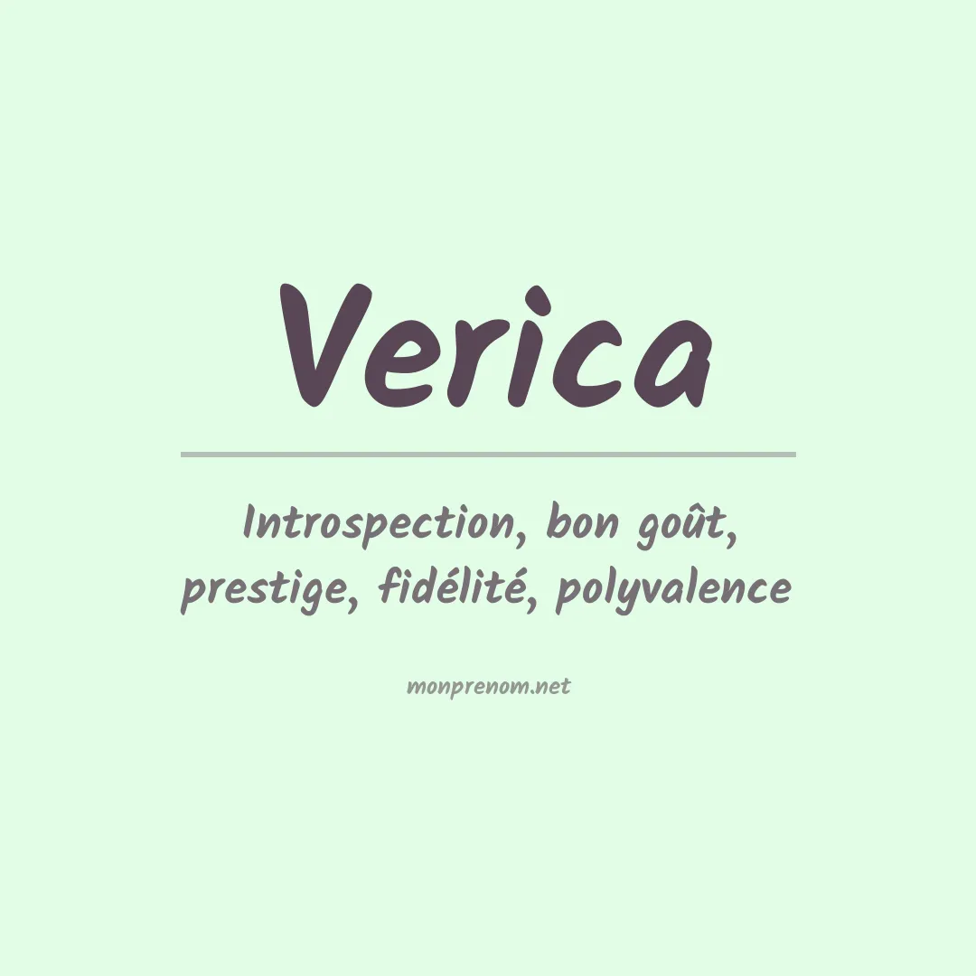 Signification du prénom Verica
