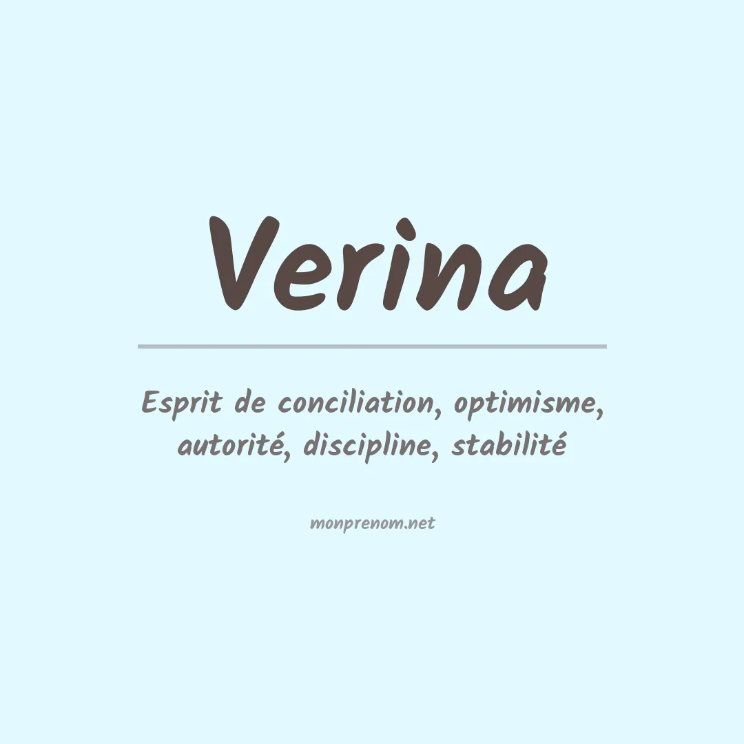 Signification du prénom Verina