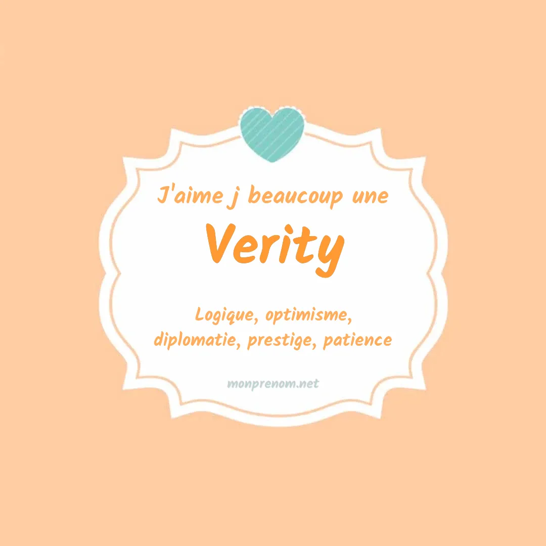 J'aime beaucoup Verity