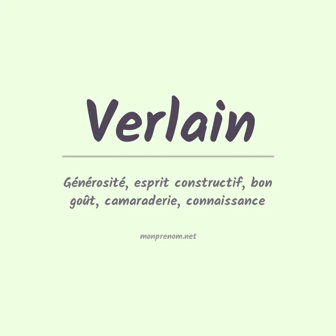 Signification du prénom Verlain