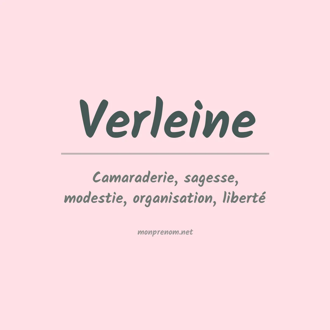 Signification du prénom Verleine