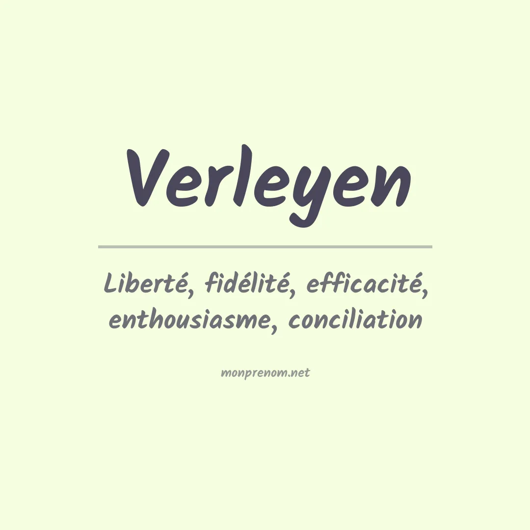 Signification du prénom Verleyen