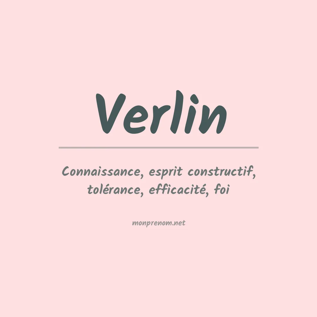 Signification du prénom Verlin
