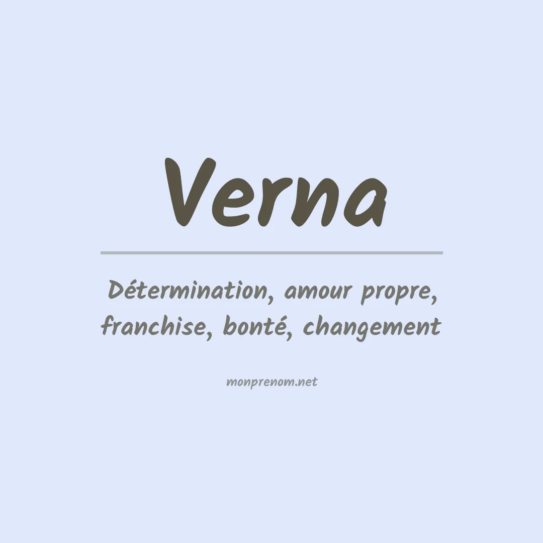 Prénom Verna