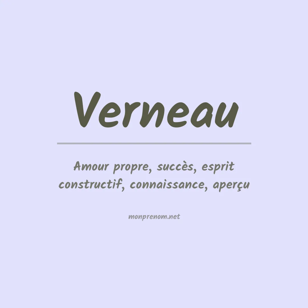 Signification du prénom Verneau