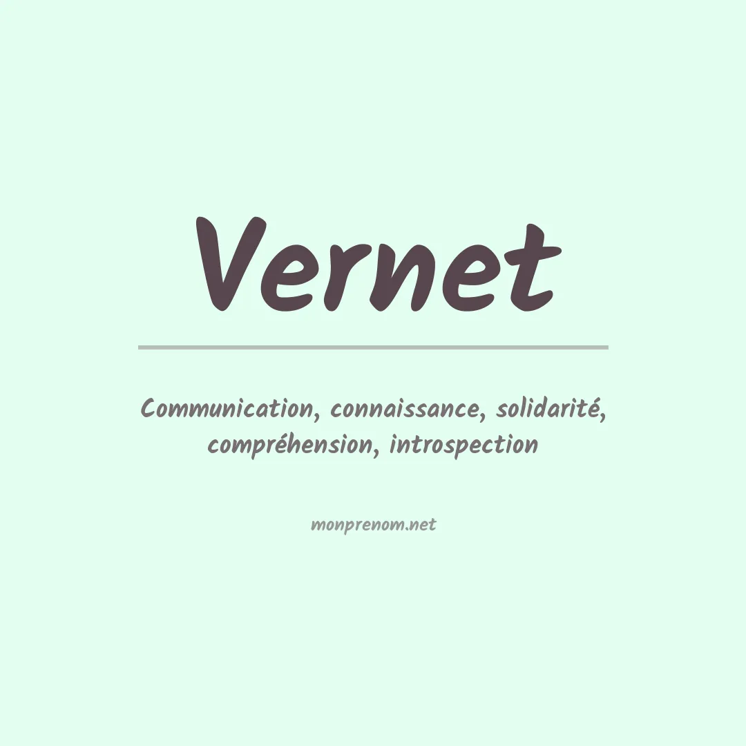 Prénom Vernet