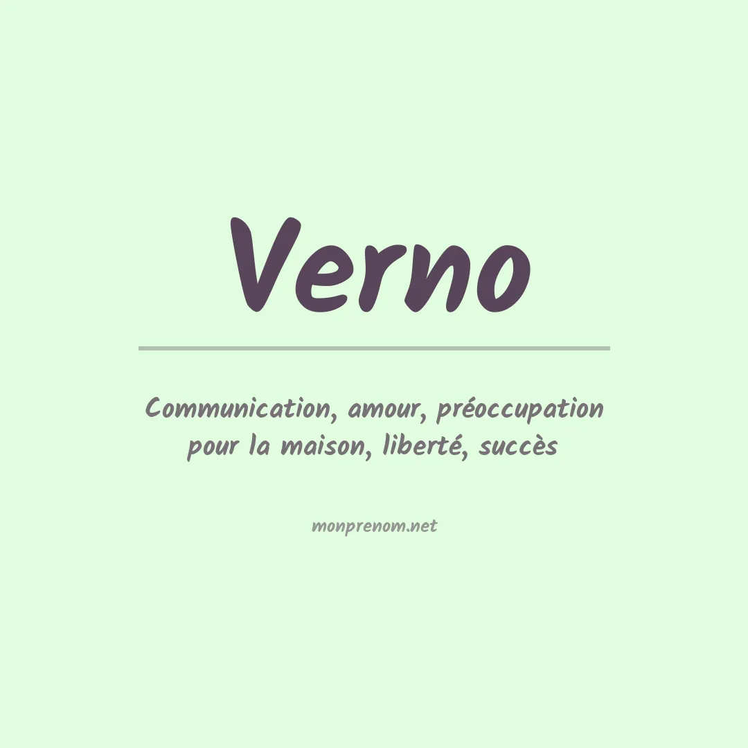 Prénom Verno
