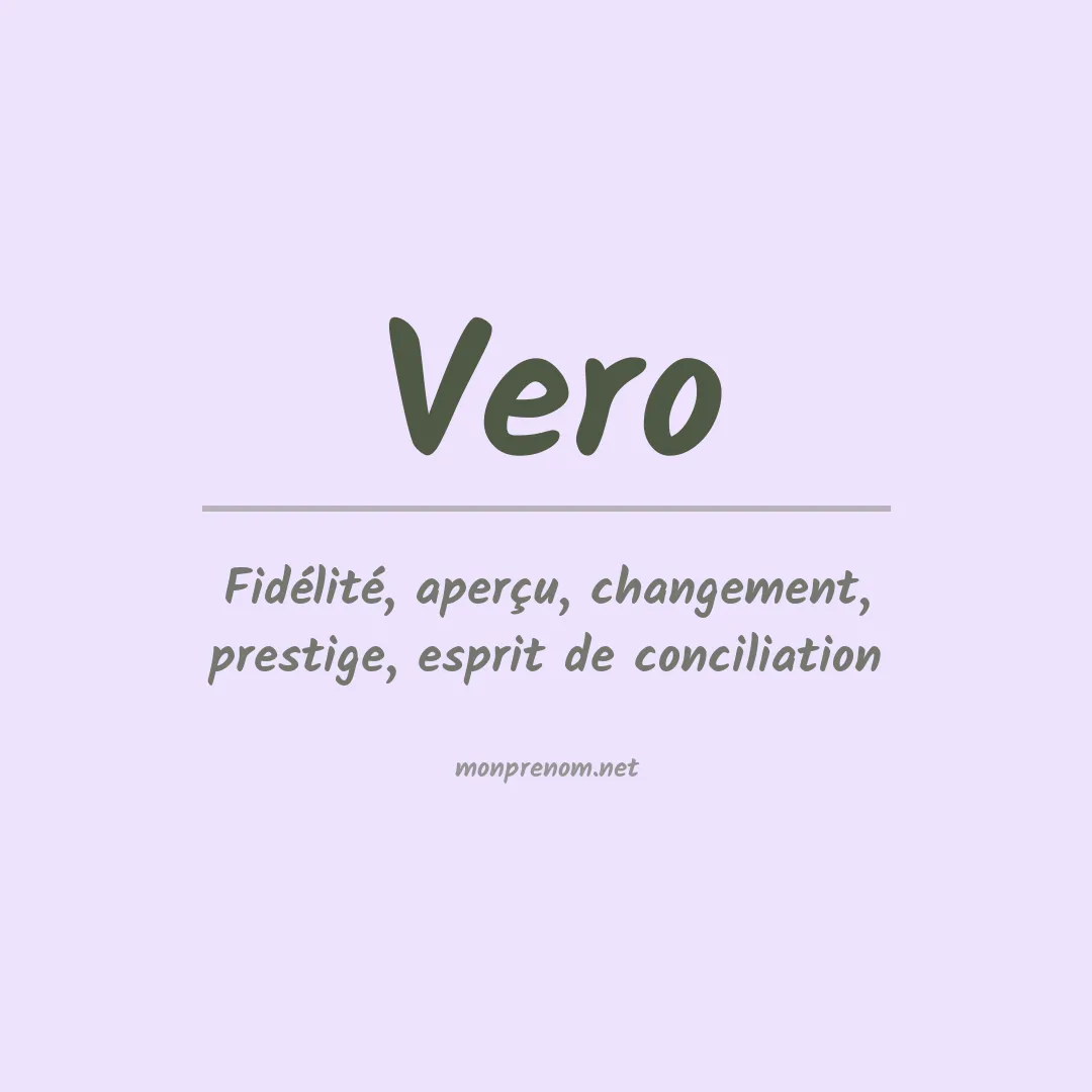 Prénom Vero