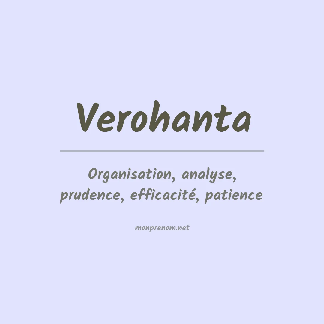 Prénom Verohanta