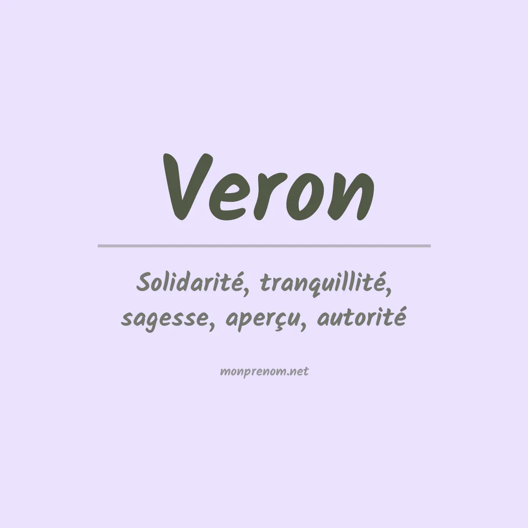 Prénom Veron