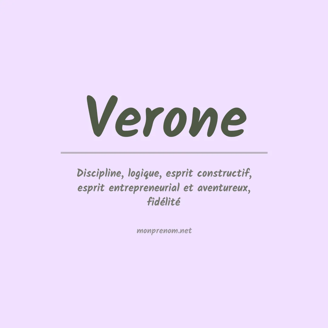 Signification du prénom Verone
