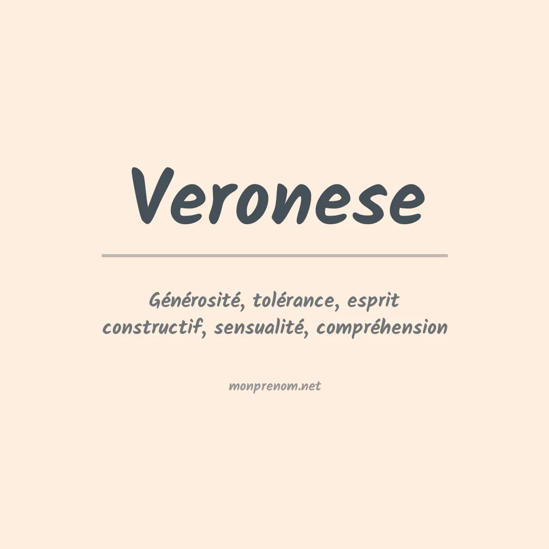 Signification du prénom Veronese