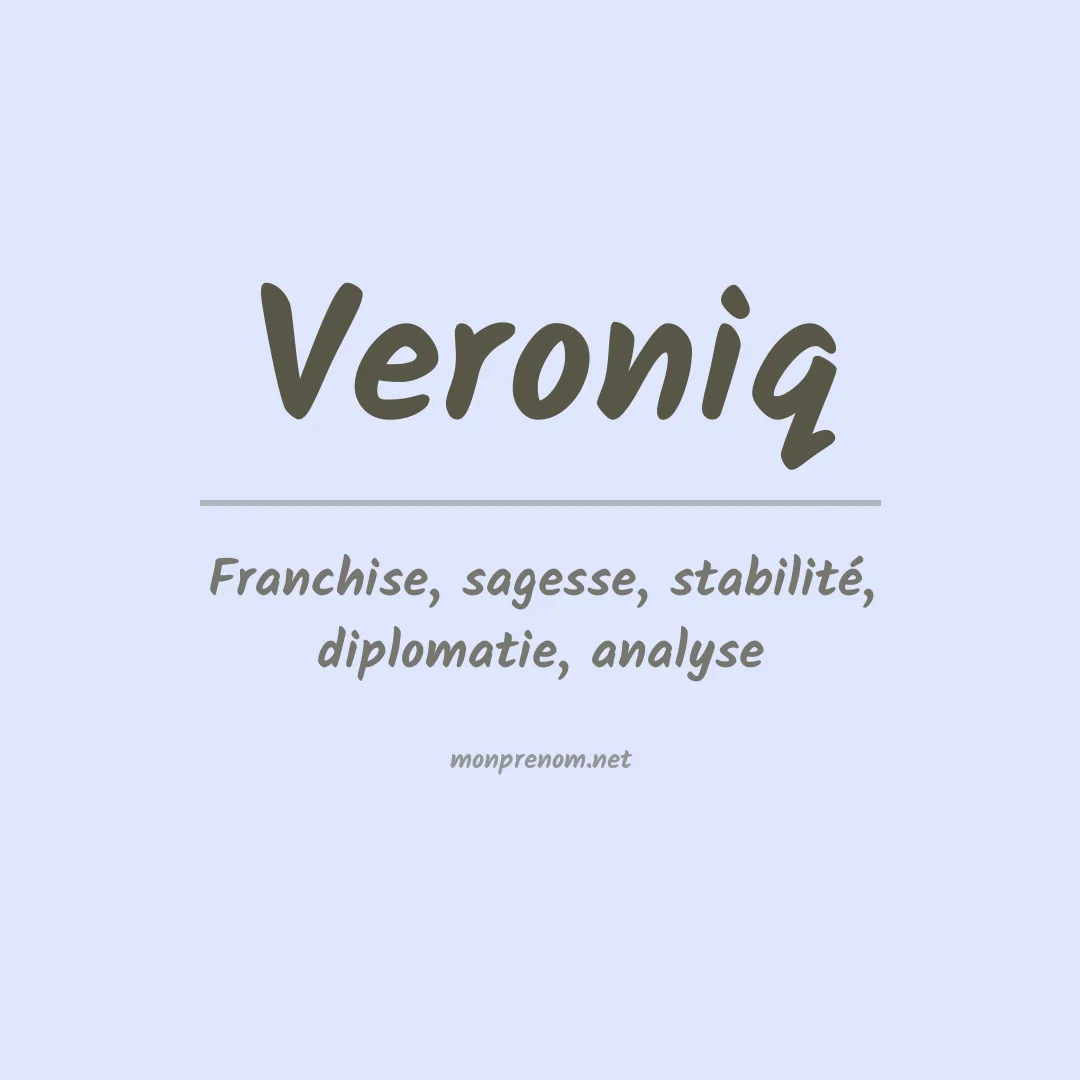 Signification du prénom Veroniq