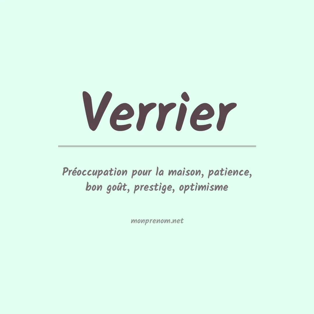 Prénom Verrier