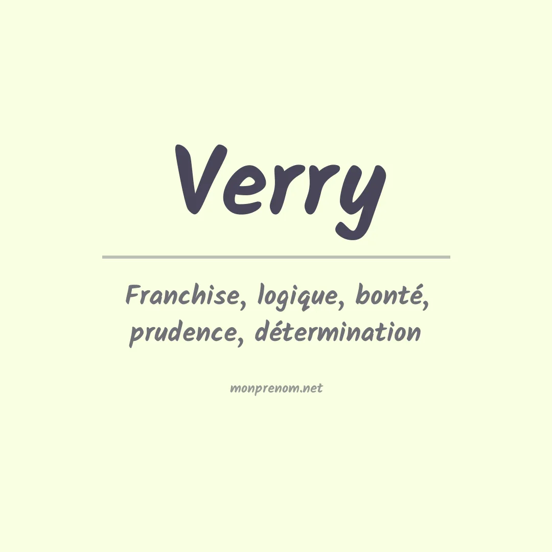 Prénom Verry