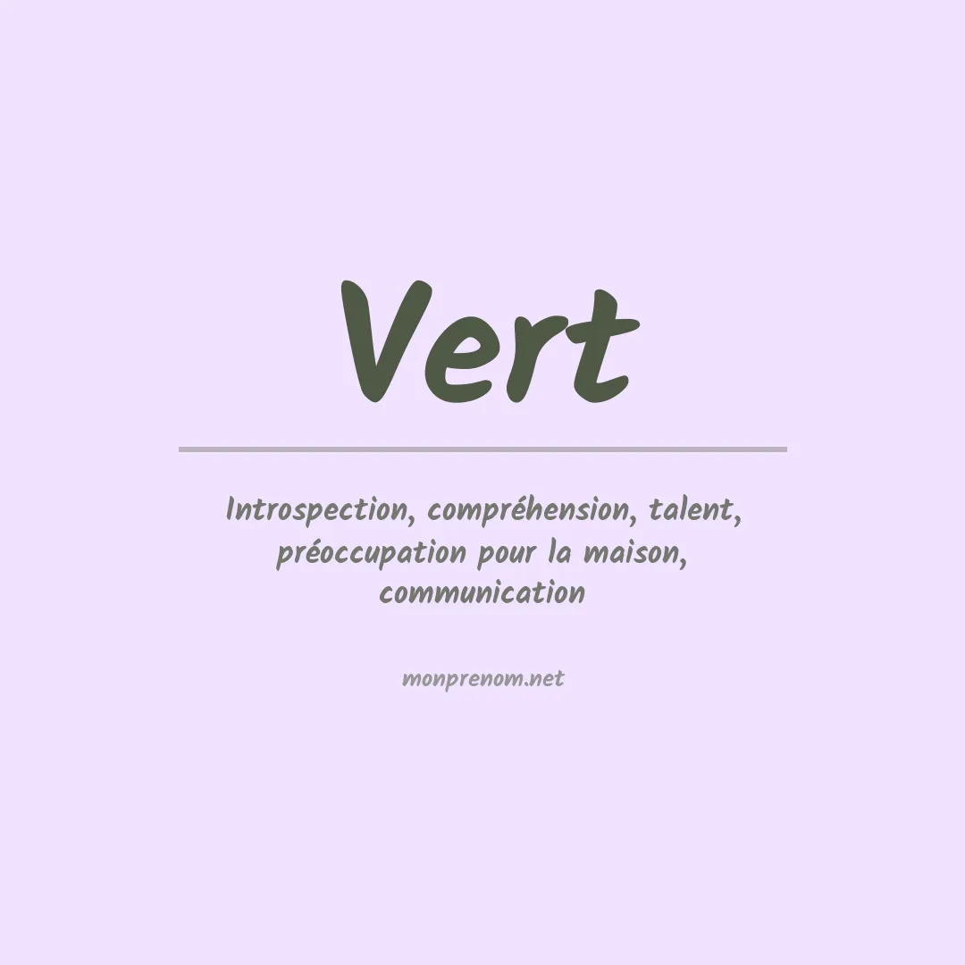 Prénom Vert